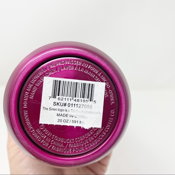 STARBUCKS 2021 LIMITED EDITION Pink Metallic Water Bottle - Picture 5 of 8